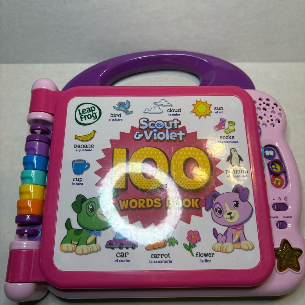LeapFrog Scout & Violet 100 Words Book - Purple and Pink